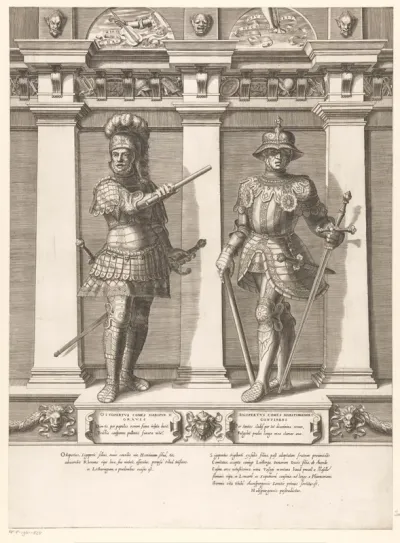 Dubbelportret van Ottopertus en Sigopertus van Habsburg