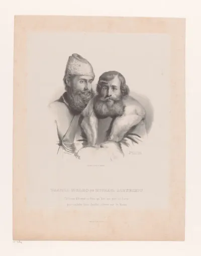 Dubbelportret van Wassili Melko en Michail Alexeieff