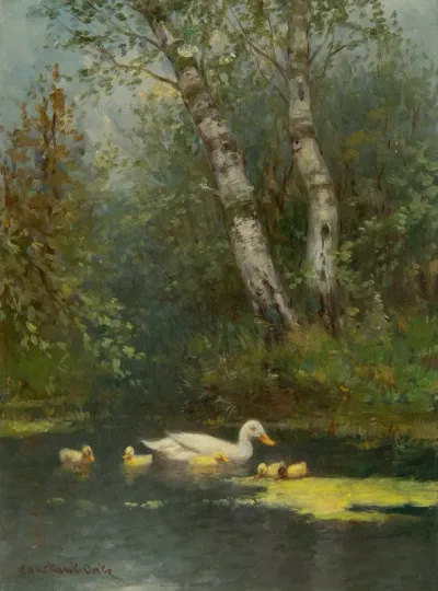 Ducks along the water's edge