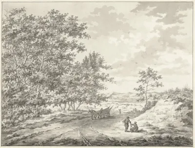 Duinlandschap met enkele figuren
