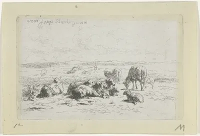 Duinlandschap met schapen