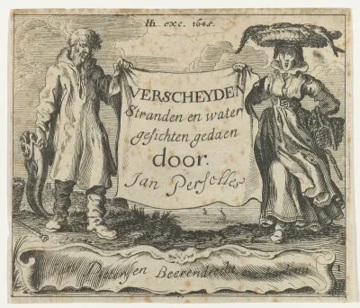 Duinlandschap met twee vissers