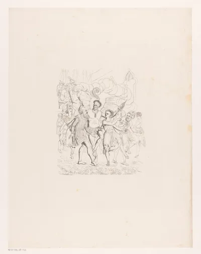 Duivel en dansende figuren