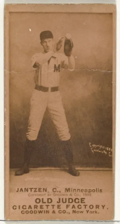 Duke Jantzen, Catcher, Minneapolis, from the Old Judge series (N172) for Old Judge Cigarettes