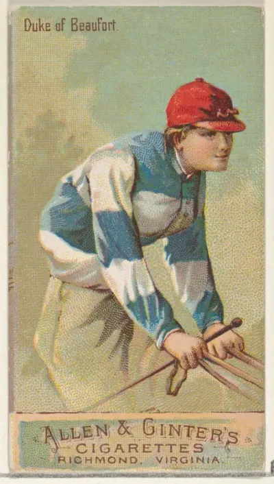 Duke of Beaufort, from the Racing Colors of the World series (N22b) for Allen & Ginter Cigarettes