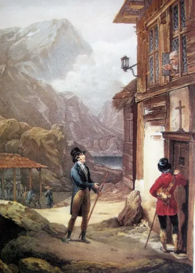 Duke of Chartres, later King Louis-Philipp of France, wants to enter Hospice Saint Gotthard