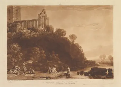 Dumblain Abbey, Scotland, part XI, plate 56 from "Liber Studiorum"