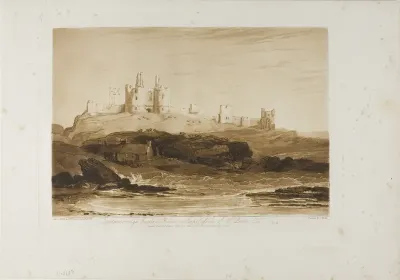 Dunstanborough Castle, plate 14 from Liber Studiorum