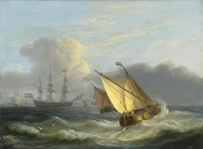 Dutch Coastal Scene with Shipping