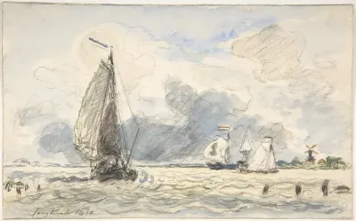 Dutch Fishing Boats; verso: Sketches of Boats