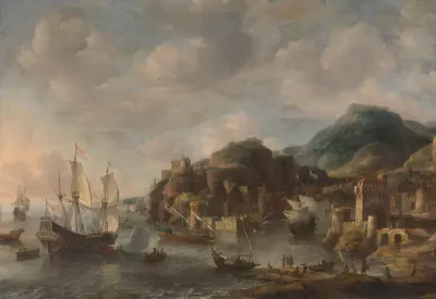 Dutch Ships in a Foreign Port