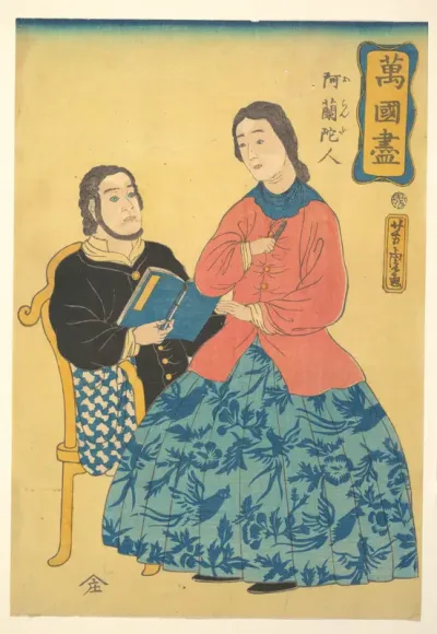 Dutchmen — Utagawa Yoshitora Kanvas Tablo