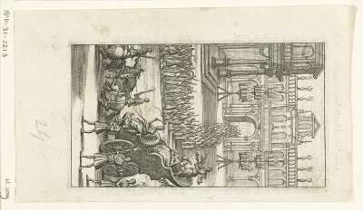 Duyfken rijdt in triomfwagen in het hemelse Jeruzalem