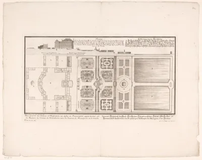 Dwarsdoorsnede en plattegrond van Schloss Weißenstein