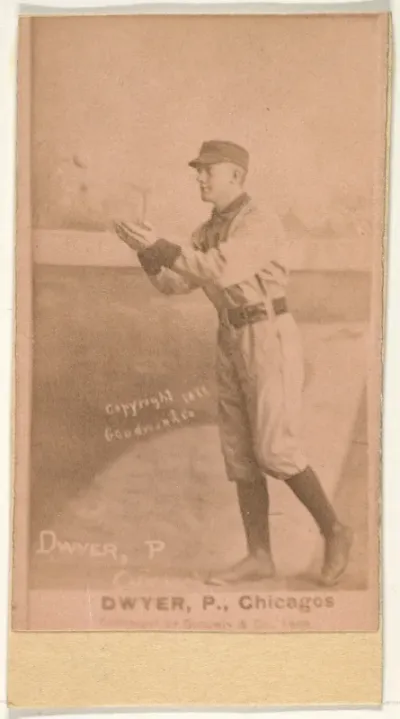 Dwyer, Pitcher, Chicago, from the Old Judge series (N172) for Old Judge Cigarettes