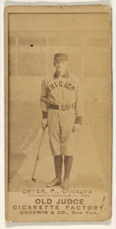 Dwyer, Pitcher, from the Old Judge series (N172) for Old Judge Cigarettes