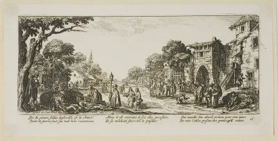 Dying Soldiers by the Roadside, plate sixteen from The Large Miseries of War