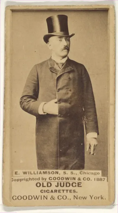 E. Williamson, Shortstop, Chicago, from the Old Judge series (N172) for Old Judge Cigarettes