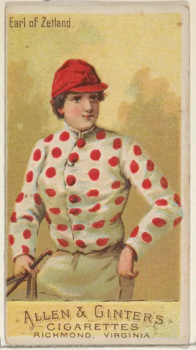 Earl of Zetland, from the Racing Colors of the World series (N22a) for Allen & Ginter Cigarettes