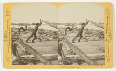 Earning their money, from the series "The Camera's Story of Raftman's Life on the Wisonsin"