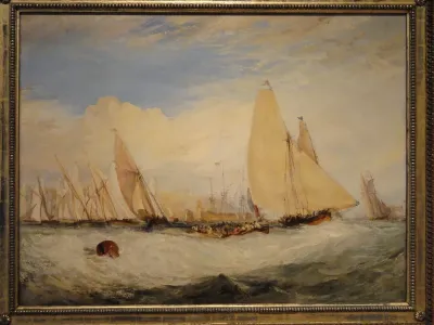 East Cowes Castle, the Seat of J. Nash, Esq., the Regatta Beating to Windward