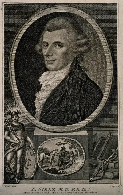 Ebenezer Sibly. Stipple engraving by J. Pass, 1794, after D. Dodd