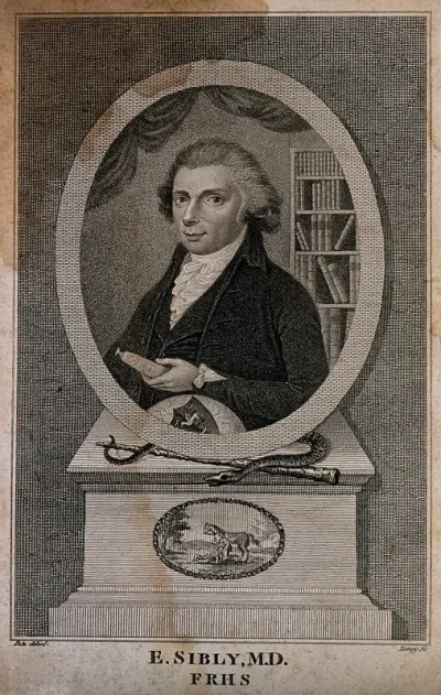 Ebenezer Sibly. Stipple engraving by W. J. Leney, 1794 (?) after Pale
