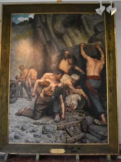 Éboulement dans une carrière