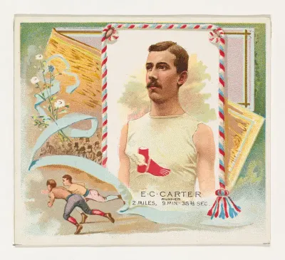 E.C. Carter, Runner, from World's Champions, Second Series (N43) for Allen & Ginter Cigarettes