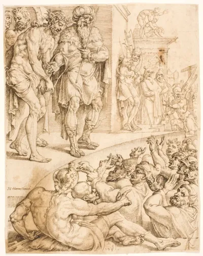 Ecce homo (Den tornekronede Kristus fremstilles af Pilatus for folket)