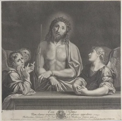 Ecce Homo with three angels