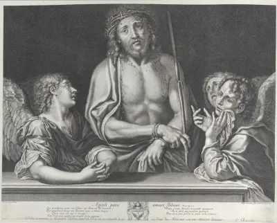Ecce Homo with three angels