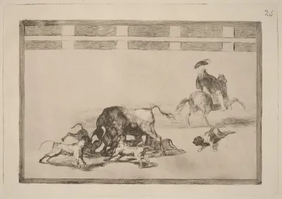 Echan perros al toro (They Loose Dogs on the Bull)