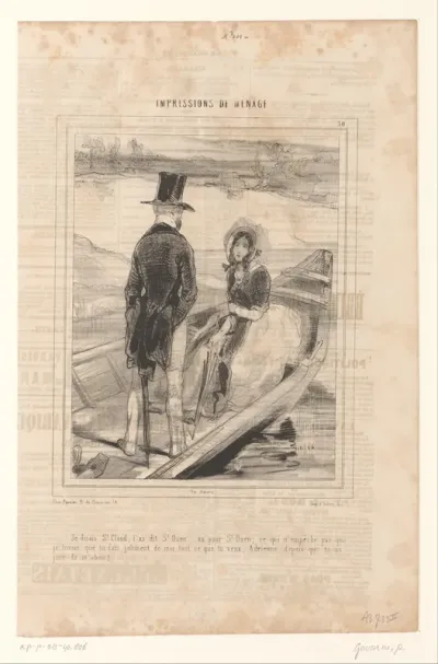 Echtpaar in een boot op de Seine