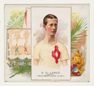 E.D. Lange, Walker, from World's Champions, Second Series (N43) for Allen & Ginter Cigarettes