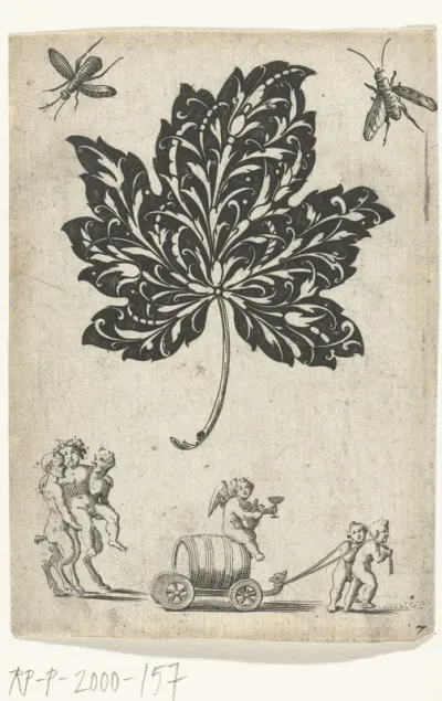 Edelsmidsornament in de vorm van een blad