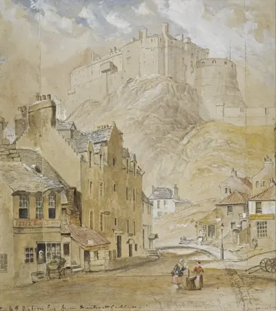 Edinburgh Castle from the Foot of the Vennel