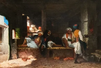 Edmond Hédouin - Café à Constantine