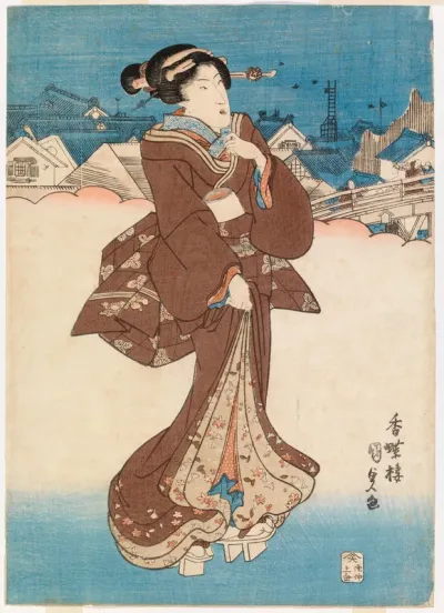 Edolaisnainen. Bijin-ga