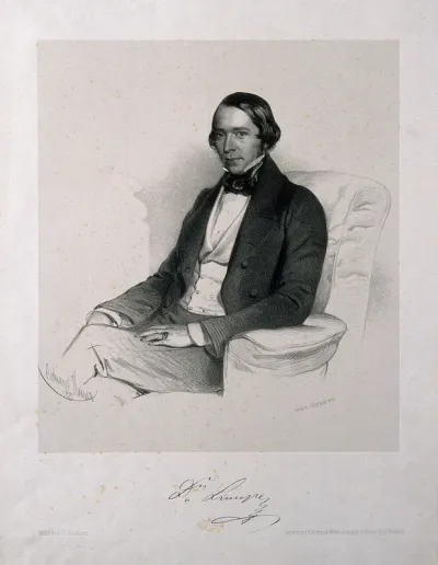 Eduard Lumpe. Lithograph by E. Kaiser, 1855