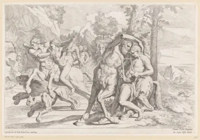 Educatie van Achilles door Chiron de centaur