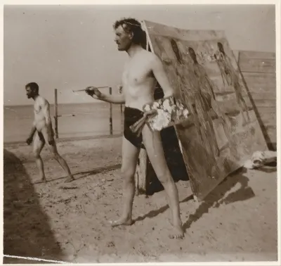 Edvard Munch at the Beach in Warnemünde
