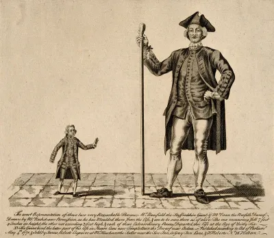 Edward Bamfield, a giant, and John Coan, a dwarf