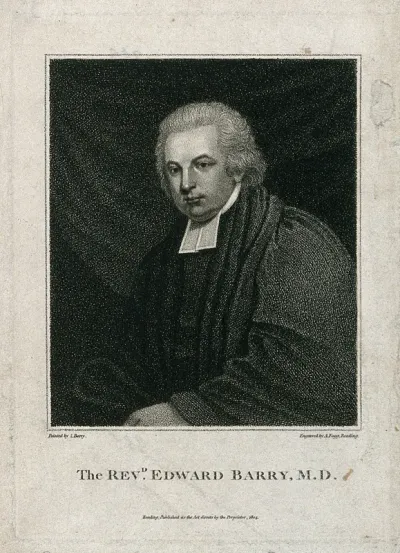 Edward Barry. Stipple engraving by A. Fogg, 1805, after J. Barry