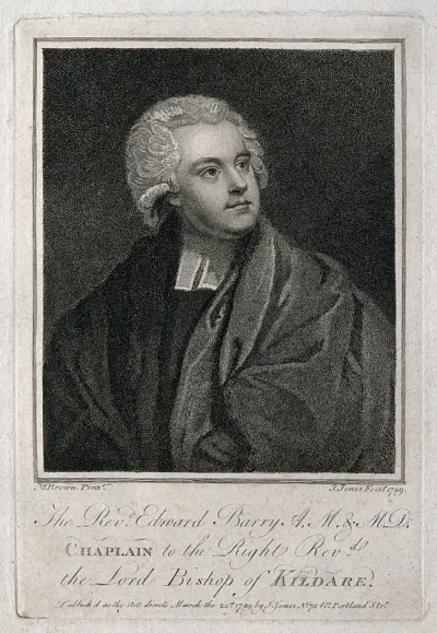 Edward Barry. Stipple engraving by J. Jones, 1789, after M. Brown