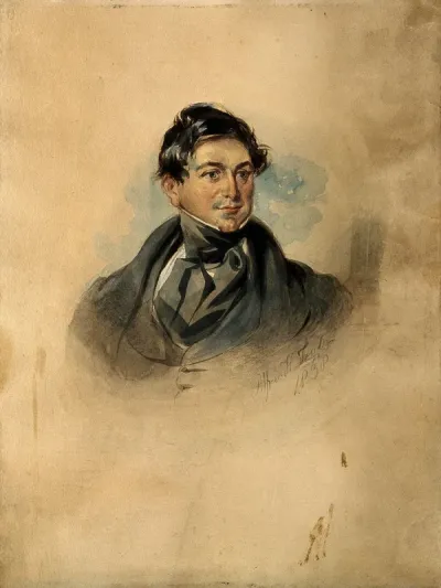 Edward Binns. Watercolour by A.H. Taylor, 1838