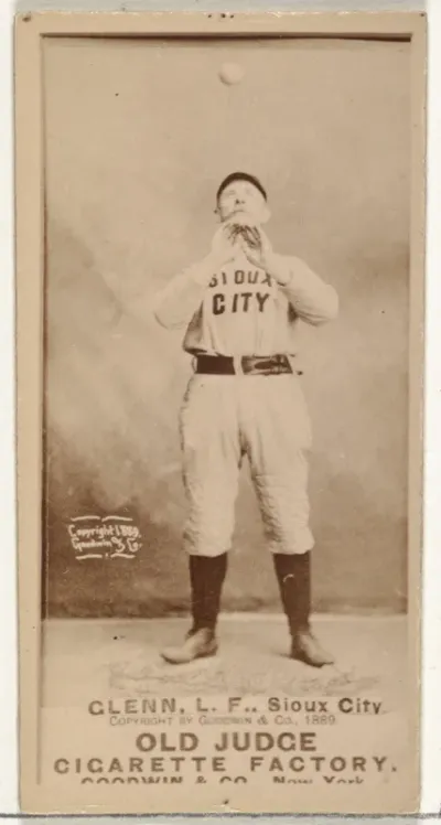 Edward C. "Mouse" Glenn, Left Field, Sioux City Corn Huskers, from the Old Judge series (N172) for Old Judge Cigarettes