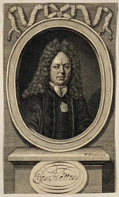 Edward Hatton. Line engraving by W. Sherwin, 1711