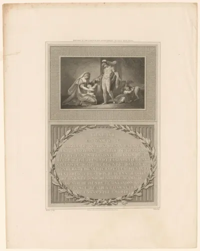 Edward IV, koning van Engeland, met Elizabeth Woodville en kinderen