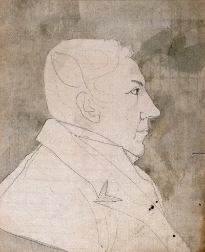 Edward Jenner (?), in profile